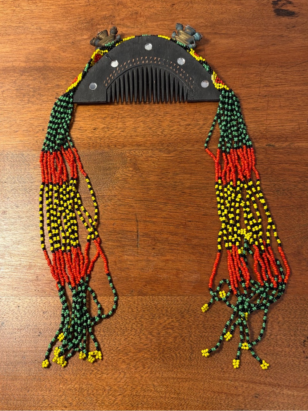 Authentic Handmade Philippine Classic Mindanao T’boli Tribe Beaded Comb Head